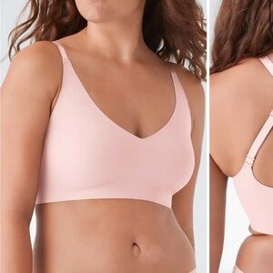 True & Co XL The True Body Triangle Convertible Strap Bralette Peony Pink